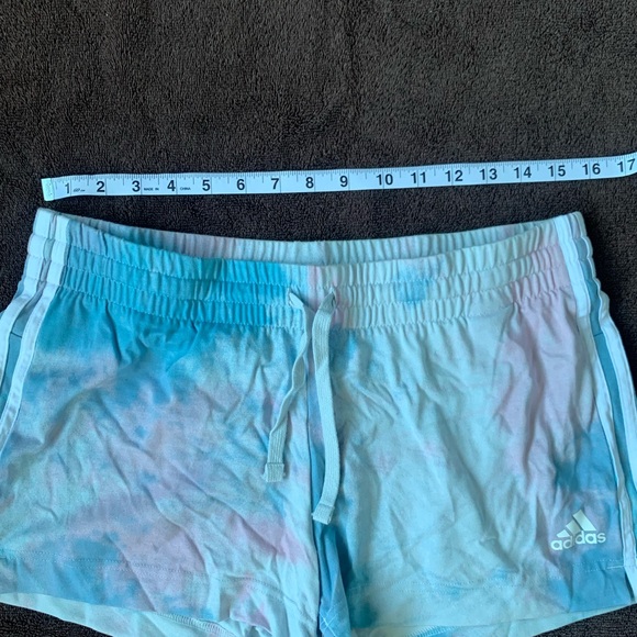 🍬Adidas Cotton Candy Drawstring Two Stripe Shorts - Women’s Large - Picture 4 of 10